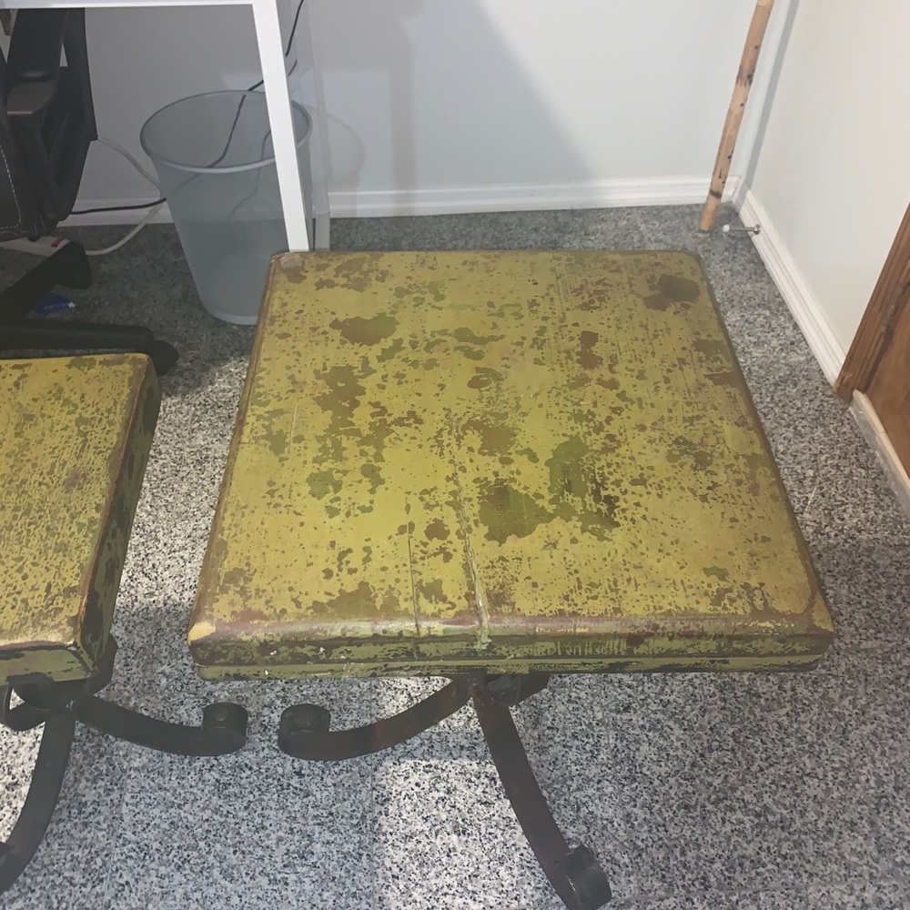 Antique Jan Barboglio wood side tables